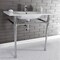 Fauceture KVPB3722711 37" Console Sink with Stainless Steel Legs (Single Faucet Hole), White/Polished Chrome KVPB3722711 - alternate 3